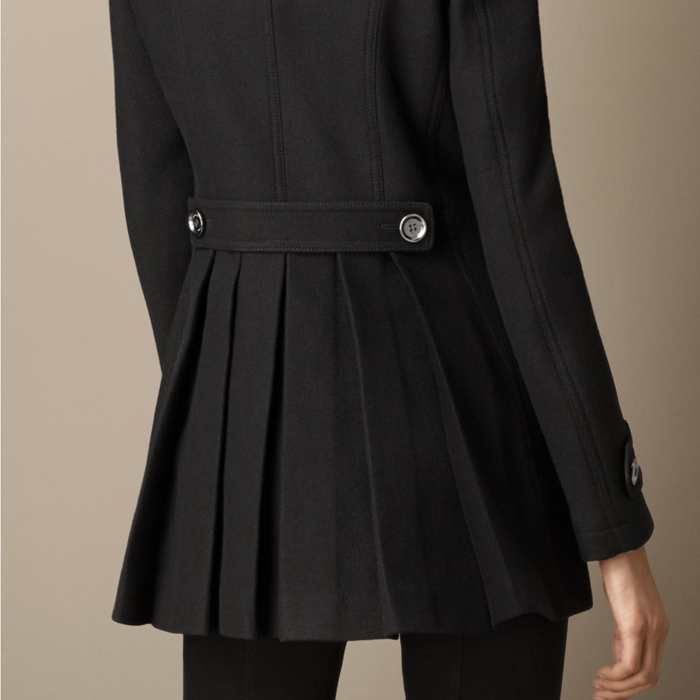 Burberry Pleated Wool Coat